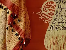 Handful of stars  ( Shibori ~ Ajrakh dupatta ) - {x}
